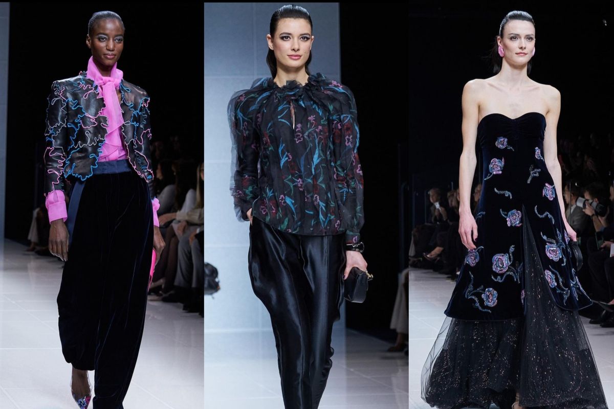 Giorgio Armani tampilkan pesona motif bunga di Milan Fashion Week
